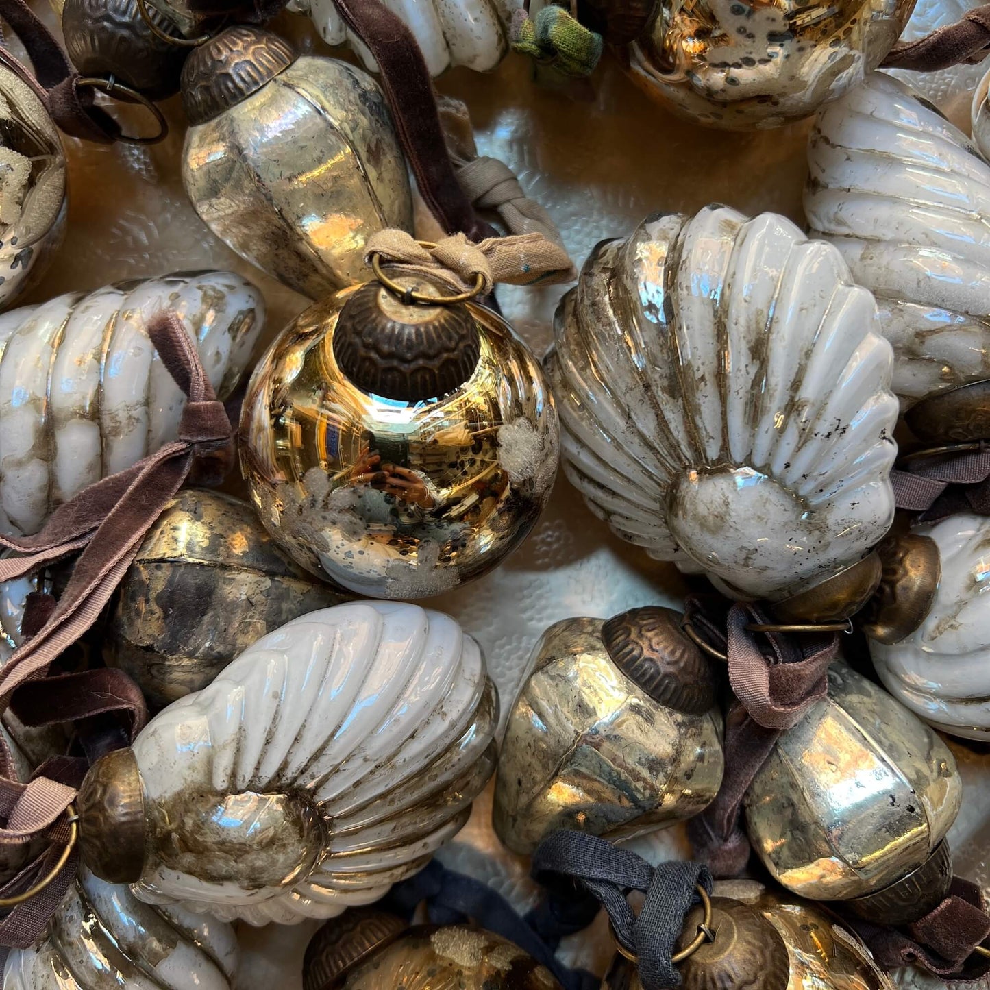 Shell - Gold & Cream - Christmas Decorations