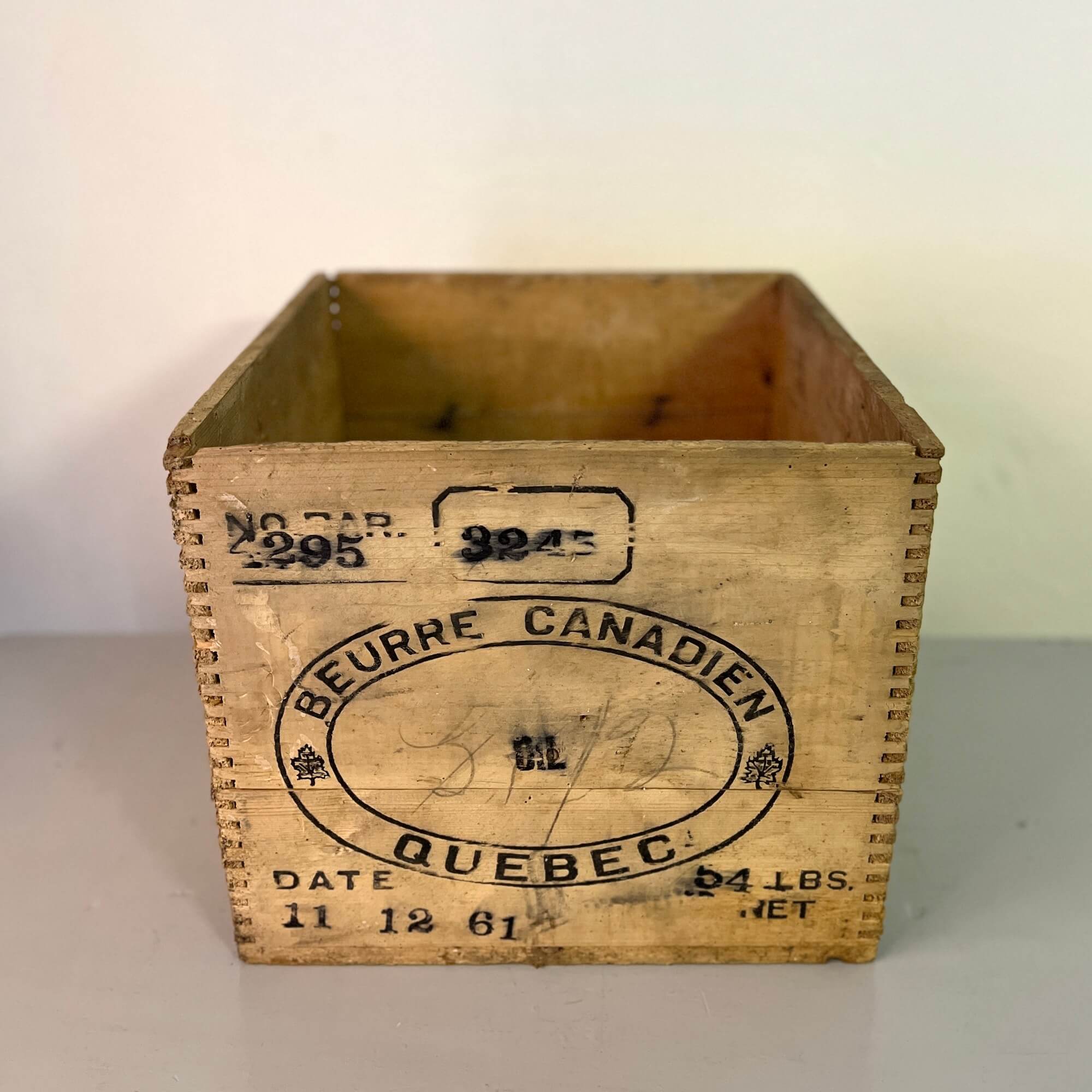 Antique Wood Crate fashion | Canadian Butter Box from Quebec