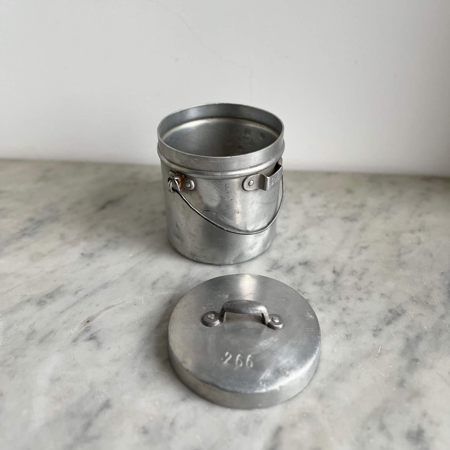 Aluminum Jars - with handle - Vintage