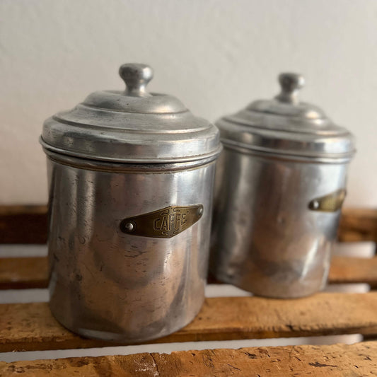 SET 2 Jars - Sugar and Coffee - Vintage