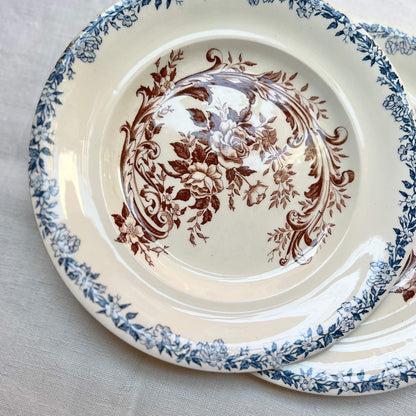 Set of 2 Flat Plates - Terre de fer - Vintage