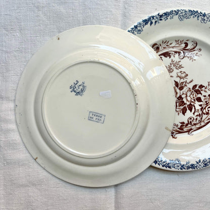 Set of 2 Flat Plates - Terre de fer - Vintage