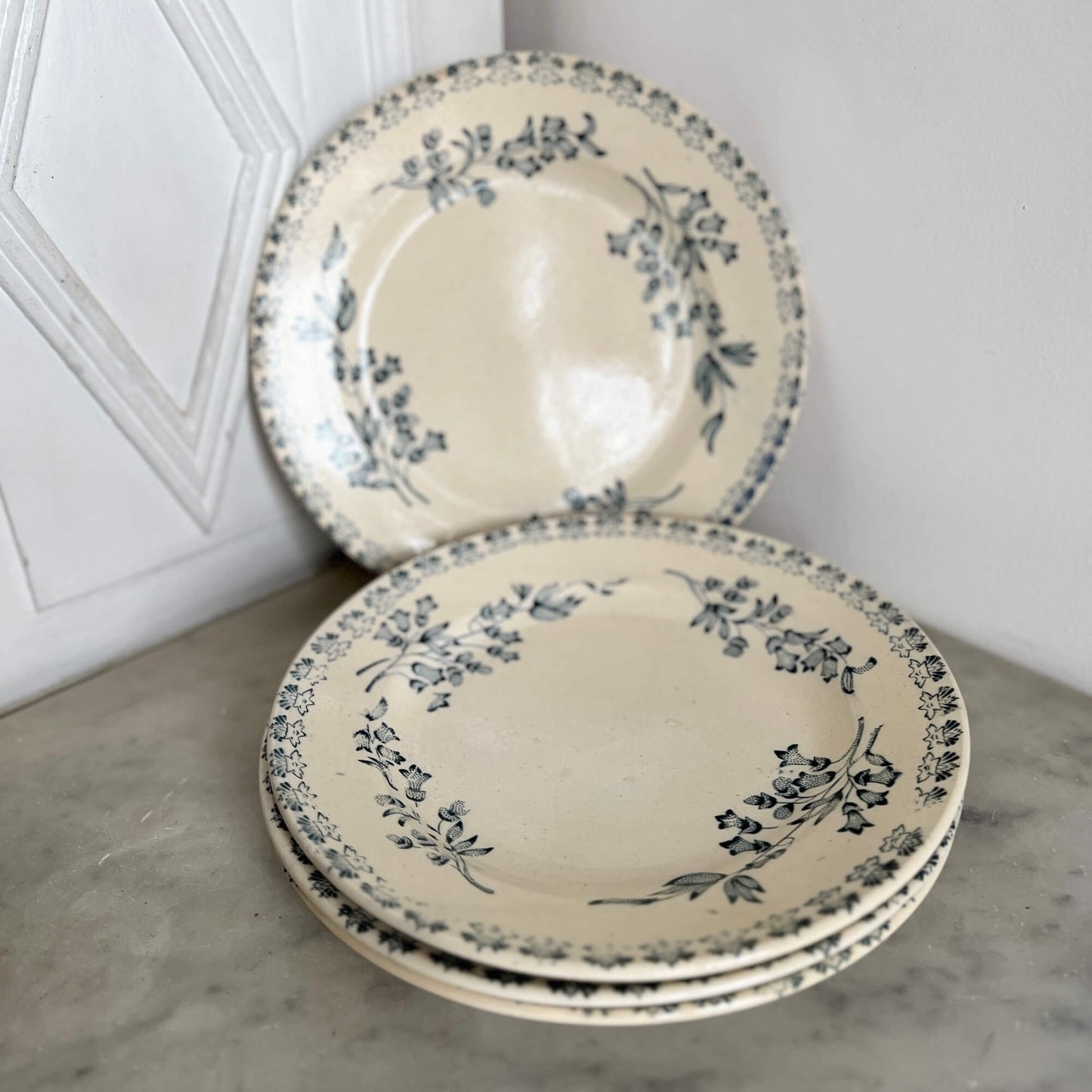 Set of 4 Flat Plates - Terre de fer - Vintage