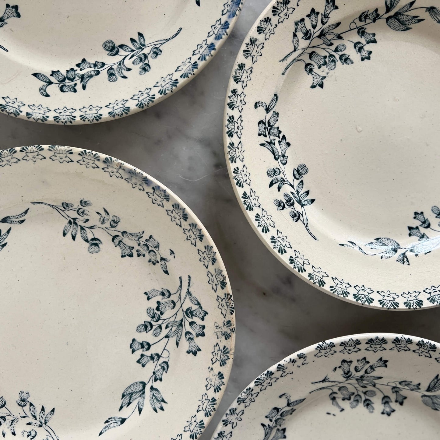 Set of 4 Flat Plates - Terre de fer - Vintage