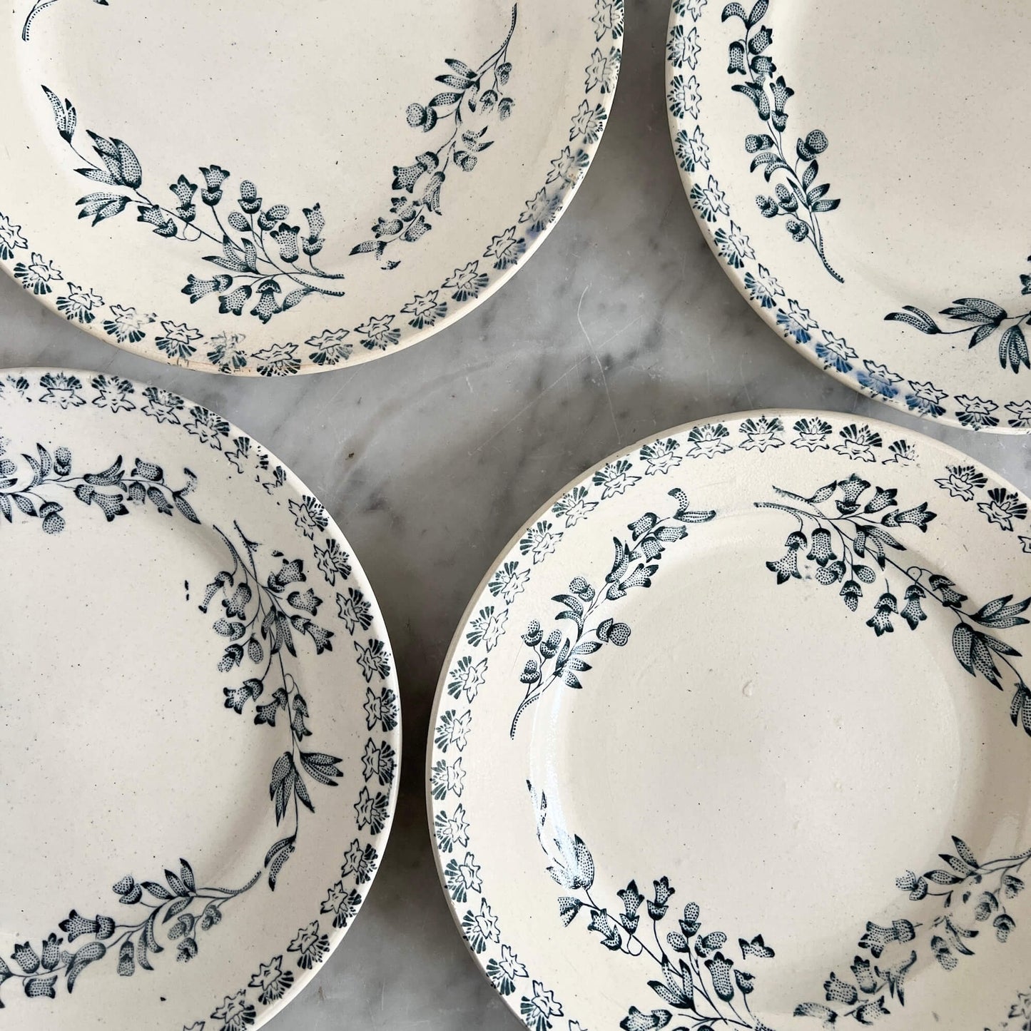 Set of 4 Flat Plates - Terre de fer - Vintage