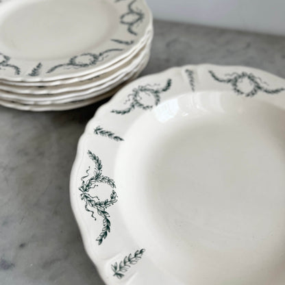 Serving Plate - Garlands - Terre de fer - Vintage